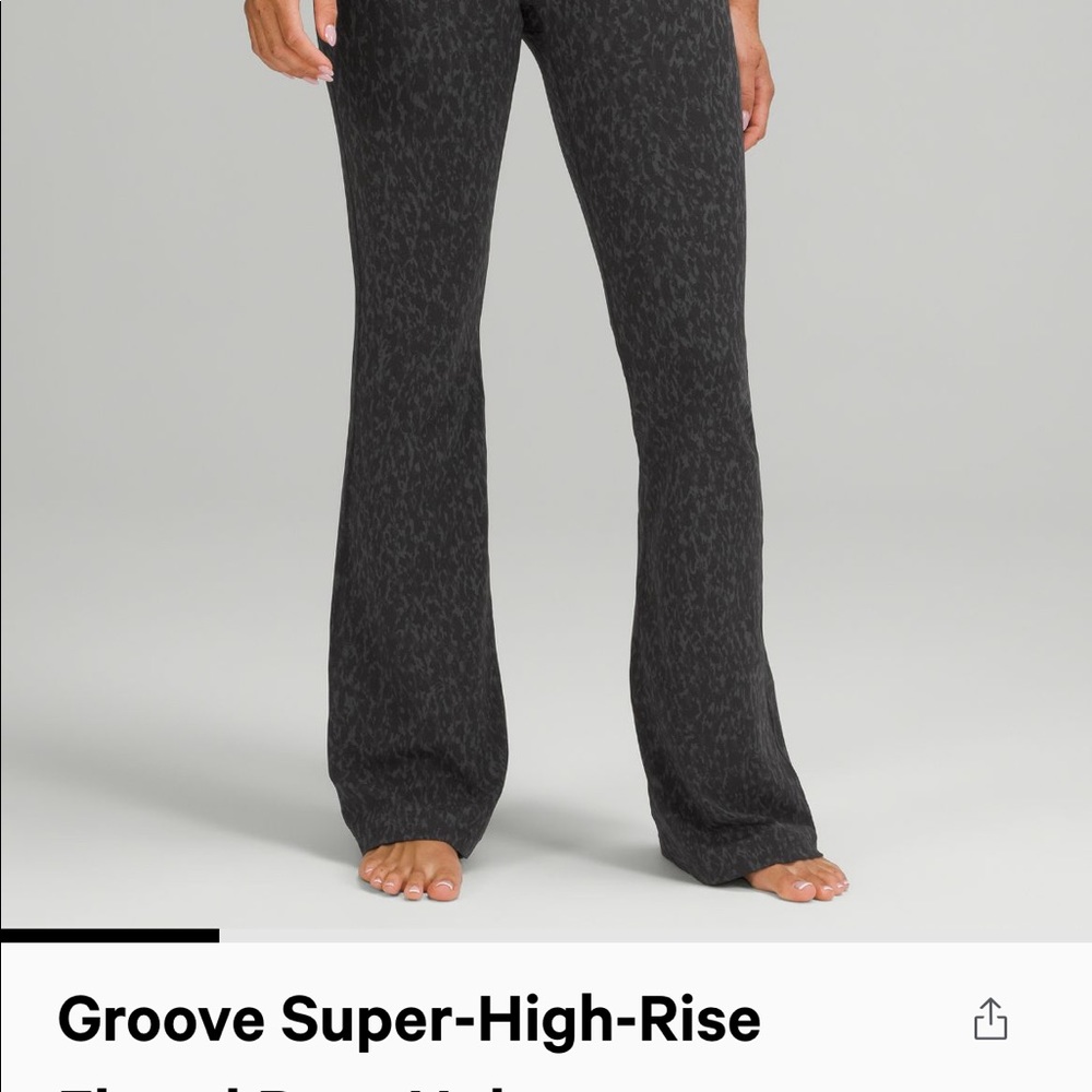 LULULEMON Groove Pant S High Rise Pant NULU ALIGN Leopard Camo Deep Coal Multi - Picture 10 of 15